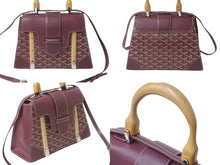 Load image into Gallery viewer, GOYARD ゴヤール ハンドバッグ 2WAY サイゴンPM バーガンディ パープル ゴヤールディンキャンバス シルバー金具 美品 中古 59246