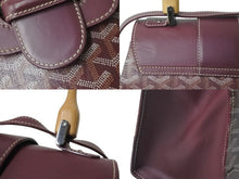 Load image into Gallery viewer, GOYARD ゴヤール ハンドバッグ 2WAY サイゴンPM バーガンディ パープル ゴヤールディンキャンバス シルバー金具 美品 中古 59246
