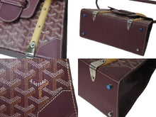 Load image into Gallery viewer, GOYARD ゴヤール ハンドバッグ 2WAY サイゴンPM バーガンディ パープル ゴヤールディンキャンバス シルバー金具 美品 中古 59246