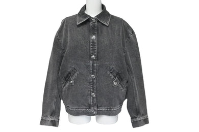 CHANEL シャネル デニムジャケット ココマーク P74033V65658 コットン ポリエステル ビスコース グレー サイズ34 美品 中古 59253