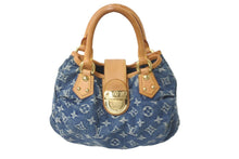 Load image into Gallery viewer, LOUIS VUITTON ルイヴィトン ハンドバッグ プリーティ M95020 モノグラムデニム ブルー 美品 中古 59277