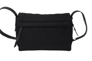 PRADA プラダショルダーバッグ デュエット スモール パデッド 1BD313 ブラックシルバー金具 トライアングルロゴ 59278 