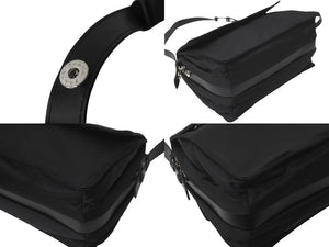 PRADA プラダショルダーバッグ デュエット スモール パデッド 1BD313 ブラックシルバー金具 トライアングルロゴ 59278 