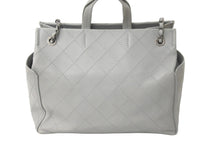 Load image into Gallery viewer, CHANEL シャネル ワイルドステッチ 2WAY チェーン ショルダーバッグ グレー 21番台 シルバー金具 ハンドバッグ 美品 中古 59282