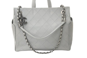 CHANEL シャネル ワイルドステッチ 2WAY チェーン ショルダーバッグ グレー 21番台 シルバー金具 ハンドバッグ 美品 中古 59282