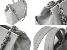 Load image into Gallery viewer, CHANEL シャネル ワイルドステッチ 2WAY チェーン ショルダーバッグ グレー 21番台 シルバー金具 ハンドバッグ 美品 中古 59282