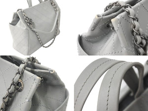 CHANEL シャネル ワイルドステッチ 2WAY チェーン ショルダーバッグ グレー 21番台 シルバー金具 ハンドバッグ 美品 中古 59282