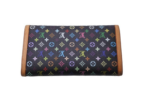 LOUIS VUITTON ルイ ヴィトン 三つ折り長財布 M92658 ポルトフォイユ インターナショナル モノグラム ノワール 美品 中古 59283