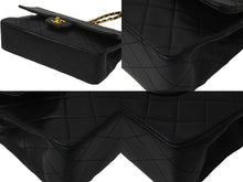 Load image into Gallery viewer, CHANEL シャネル マトラッセ 25 ショルダーバッグ ダブルフラップ 1番台 ラムスキン ブラック ゴールド 美品 中古 59289