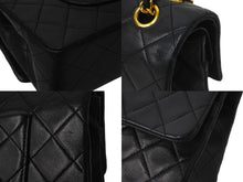 Load image into Gallery viewer, CHANEL シャネル マトラッセ 25 ショルダーバッグ ダブルフラップ 1番台 ラムスキン ブラック ゴールド 美品 中古 59289