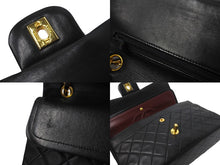 Load image into Gallery viewer, CHANEL シャネル マトラッセ 25 ショルダーバッグ ダブルフラップ 1番台 ラムスキン ブラック ゴールド 美品 中古 59289