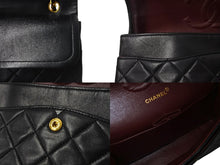 Load image into Gallery viewer, CHANEL シャネル マトラッセ 25 ショルダーバッグ ダブルフラップ 1番台 ラムスキン ブラック ゴールド 美品 中古 59289