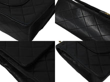 Load image into Gallery viewer, CHANEL シャネル マトラッセ 25 ショルダーバッグ ダブルフラップ 1番台 ラムスキン ブラック ゴールド 美品 中古 59294
