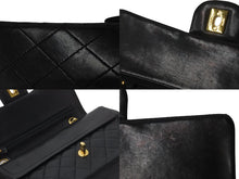 Load image into Gallery viewer, CHANEL シャネル マトラッセ 25 ショルダーバッグ ダブルフラップ 1番台 ラムスキン ブラック ゴールド 美品 中古 59294