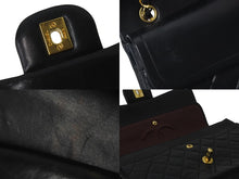 Load image into Gallery viewer, CHANEL シャネル マトラッセ 25 ショルダーバッグ ダブルフラップ 1番台 ラムスキン ブラック ゴールド 美品 中古 59294