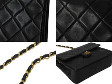Load image into Gallery viewer, CHANEL シャネル チェーンショルダーバッグ ミニマトラッセ20 5番台 ラムスキン ブラック ゴールド 美品 中古 59304