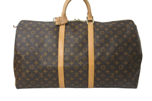 LOUIS VUITTON ルイヴィトン ボストンバッグ キーポル55 モノグラム M41424 ゴールド金具 美品 中古 59308