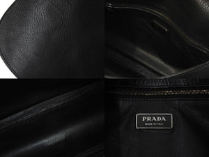 PRADA プラダショルダーバッグ ワンショルダー VIT.DAINO BN0526 ブラック レザー 美品 中古 59312 
