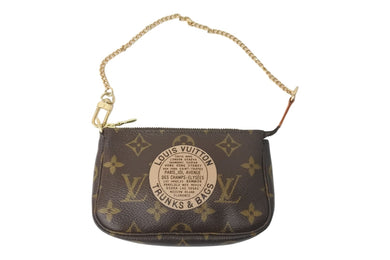 極美品 LOUIS VUITTON ルイヴィトン ポーチ M60153 ミニ ポシェット アクセソワール T&B ブラウン ゴールド金具 中古 59315