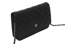 Load image into Gallery viewer, CHANEL シャネル ショルダーバッグ チェーン ウォレット マトラッセ ココマーク 19番台 ブラック ラムスキン シルバー金具 美品 中古 59319
