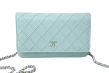 Load image into Gallery viewer, 極美品 CHANEL シャネル ショルダーバッグ ワイルドステッチ チェーン ウォレット 29番台 ブルー系 レザー シルバー金具 中古 59321