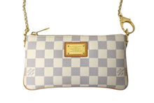 Load image into Gallery viewer, LOUIS VUITTON ルイヴィトン ポーチ チェーン ワンショルダー N60027 ポシェットミラMM ダミエアズール ベージュ 美品 中古 59329