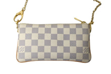 Load image into Gallery viewer, LOUIS VUITTON ルイヴィトン ポーチ チェーン ワンショルダー N60027 ポシェットミラMM ダミエアズール ベージュ 美品 中古 59329