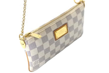 Load image into Gallery viewer, LOUIS VUITTON ルイヴィトン ポーチ チェーン ワンショルダー N60027 ポシェットミラMM ダミエアズール ベージュ 美品 中古 59329