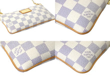 Load image into Gallery viewer, LOUIS VUITTON ルイヴィトン ポーチ チェーン ワンショルダー N60027 ポシェットミラMM ダミエアズール ベージュ 美品 中古 59329