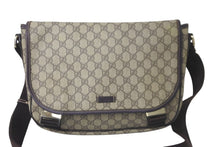 Load image into Gallery viewer, GUCCI グッチ ショルダーバッグ メッセンジャーバッグ GG柄 GGスプリーム 総柄 201732 ブラウン 美品 中古 59330