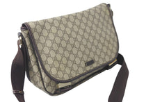 Load image into Gallery viewer, GUCCI グッチ ショルダーバッグ メッセンジャーバッグ GG柄 GGスプリーム 総柄 201732 ブラウン 美品 中古 59330
