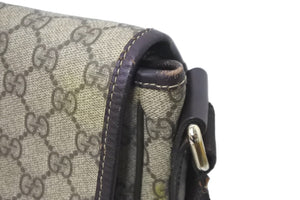 GUCCI グッチ ショルダーバッグ メッセンジャーバッグ GG柄 GGスプリーム 総柄 201732 ブラウン 美品 中古 59330