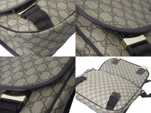 GUCCI グッチ ショルダーバッグ メッセンジャーバッグ GG柄 GGスプリーム 総柄 201732 ブラウン 美品 中古 59330