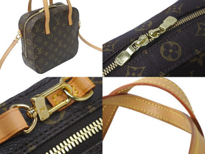 極美品 LOUIS VUITTON ルイヴィトン ハンドバッグ スポンティーニ M47500 モノグラム ブラウン 中古 59333