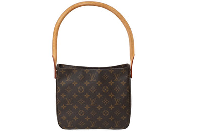 LOUIS VUITTON ルイヴィトン モノグラム ルーピングMM ワンショルダーバッグ M51146 ブラウン 美品 中古 59334