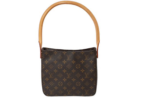 LOUIS VUITTON ルイヴィトン モノグラム ルーピングMM ワンショルダーバッグ M51146 ブラウン 美品 中古 59334
