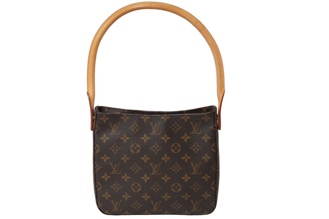 LOUIS VUITTON ルイヴィトン モノグラム ルーピングMM ワンショルダーバッグ M51146 ブラウン 美品 中古 59334