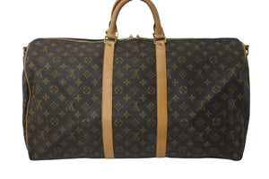 LOUIS VUITTON ルイヴィトン モノグラム キーポルバンドリエール55 ボストンバッグ ブラウン M41414 旅行バッグ 良品 中古 59335
