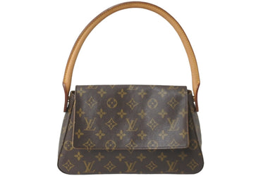 LOUIS VUITTON ルイヴィトン ハンドバッグ ミニルーピング モノグラムキャンバス ブラウン M51147 美品 中古 59340