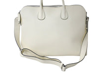 Load image into Gallery viewer, 極美品 Valextra ヴァレクストラ ハンドバッグ マイロゴ V4D90-028-000W-RD ホワイト カーフスキン マットシルバー金具 中古 59342