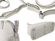 Load image into Gallery viewer, 極美品 Valextra ヴァレクストラ ハンドバッグ マイロゴ V4D90-028-000W-RD ホワイト カーフスキン マットシルバー金具 中古 59342