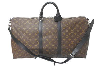 LOUIS VUITTON ルイヴィトン モノグラム マカサー キーポル バンドリエール55 ボストンバッグ 2WAY M56714 美品 中古 59344