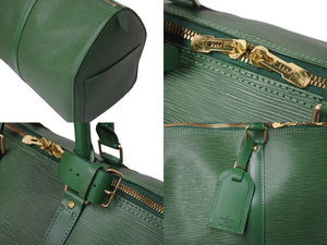 LOUIS VUITTON ルイヴィトン ボストンバッグ M42944 キーポル60 エピレザー グリーン 美品 中古 59345