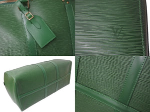 LOUIS VUITTON ルイヴィトン ボストンバッグ M42944 キーポル60 エピレザー グリーン 美品 中古 59345
