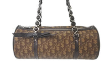 Load image into Gallery viewer, Christian Dior クリスチャンディオール ハンドバッグ トロッター パピヨン型 リボン ブラウン PVC レザー シルバー金具 良品 中古 59346