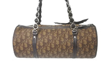 Load image into Gallery viewer, Christian Dior クリスチャンディオール ハンドバッグ トロッター パピヨン型 リボン ブラウン PVC レザー シルバー金具 良品 中古 59346