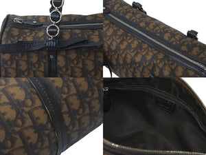 Christian Dior クリスチャンディオール ハンドバッグ トロッター パピヨン型 リボン ブラウン PVC レザー シルバー金具 良品 中古 59346