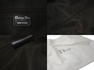 Christian Dior クリスチャンディオール ハンドバッグ トロッター パピヨン型 リボン ブラウン PVC レザー シルバー金具 良品 中古 59346