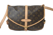 Load image into Gallery viewer, LOUIS VUITTON ルイヴィトン モノグラム ソミュールMM ショルダーバッグ ブラウン 斜め掛け ロゴ M40710 美品 中古 59350