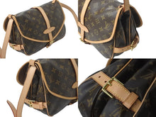 Load image into Gallery viewer, LOUIS VUITTON ルイヴィトン モノグラム ソミュールMM ショルダーバッグ ブラウン 斜め掛け ロゴ M40710 美品 中古 59350